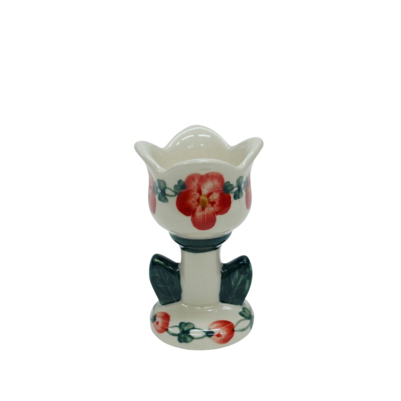 Ceramiczny świecznik tulipan Ceramika Bolesławiec