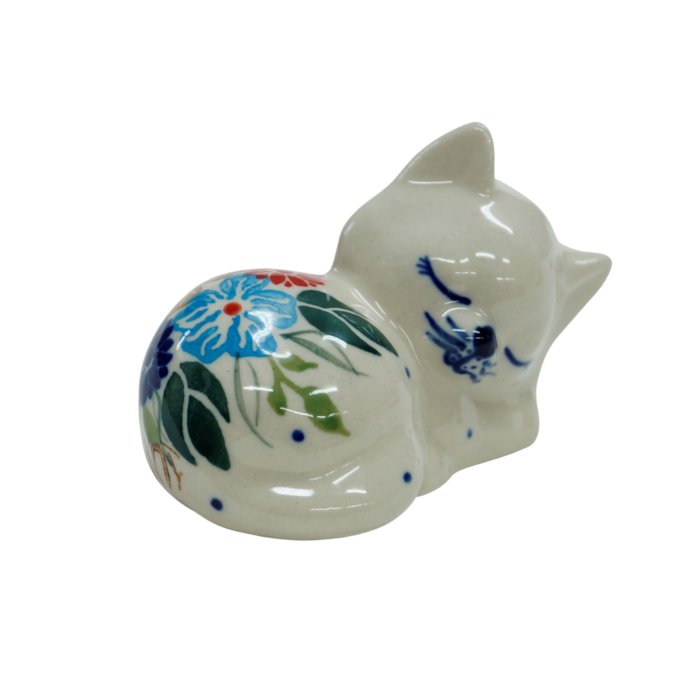 Ceramiczny kotek spioch Ceramika Bolesławiec