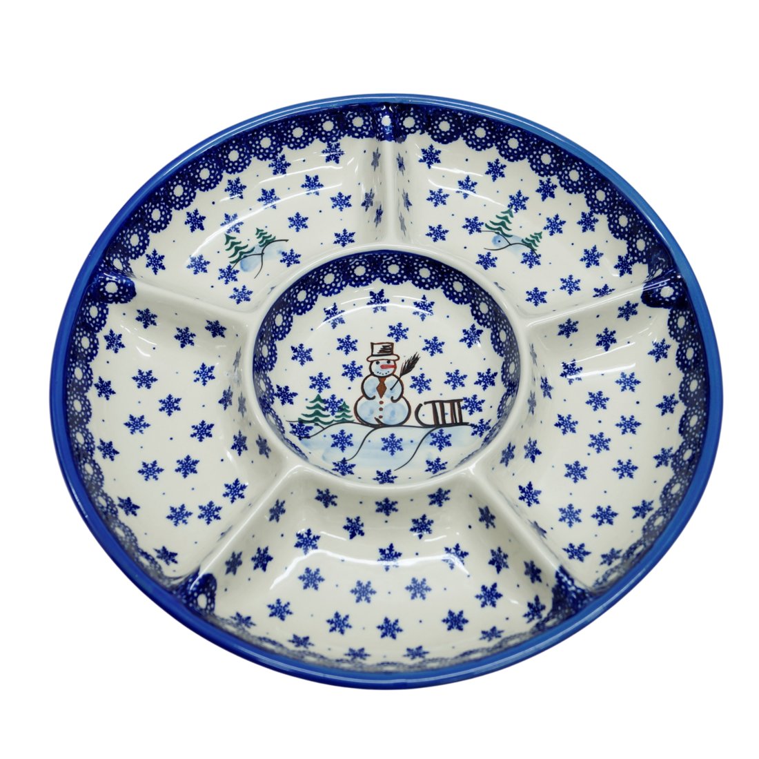Ceramiczna półmisek dzielony Ceramika Bolesławiec