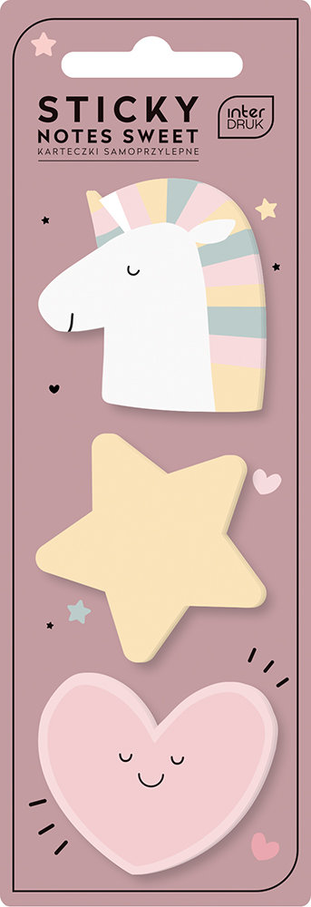 Notes Samoprzylepny SWEET Pastel Tęczowe 75 sztuk