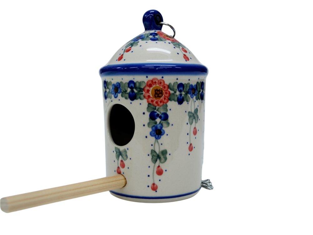 Ceramiczny domek dla ptaków Ceramika Bolesławiec
