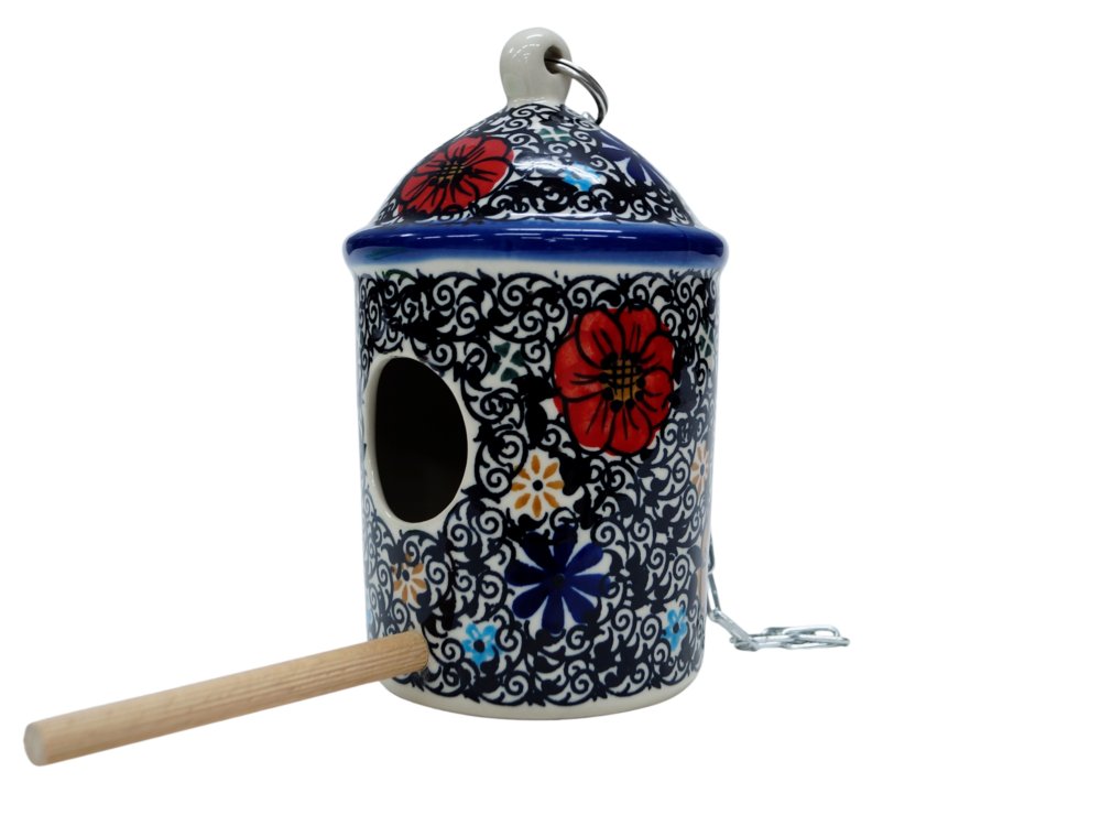 Ceramiczny domek dla ptaków Ceramika Bolesławiec