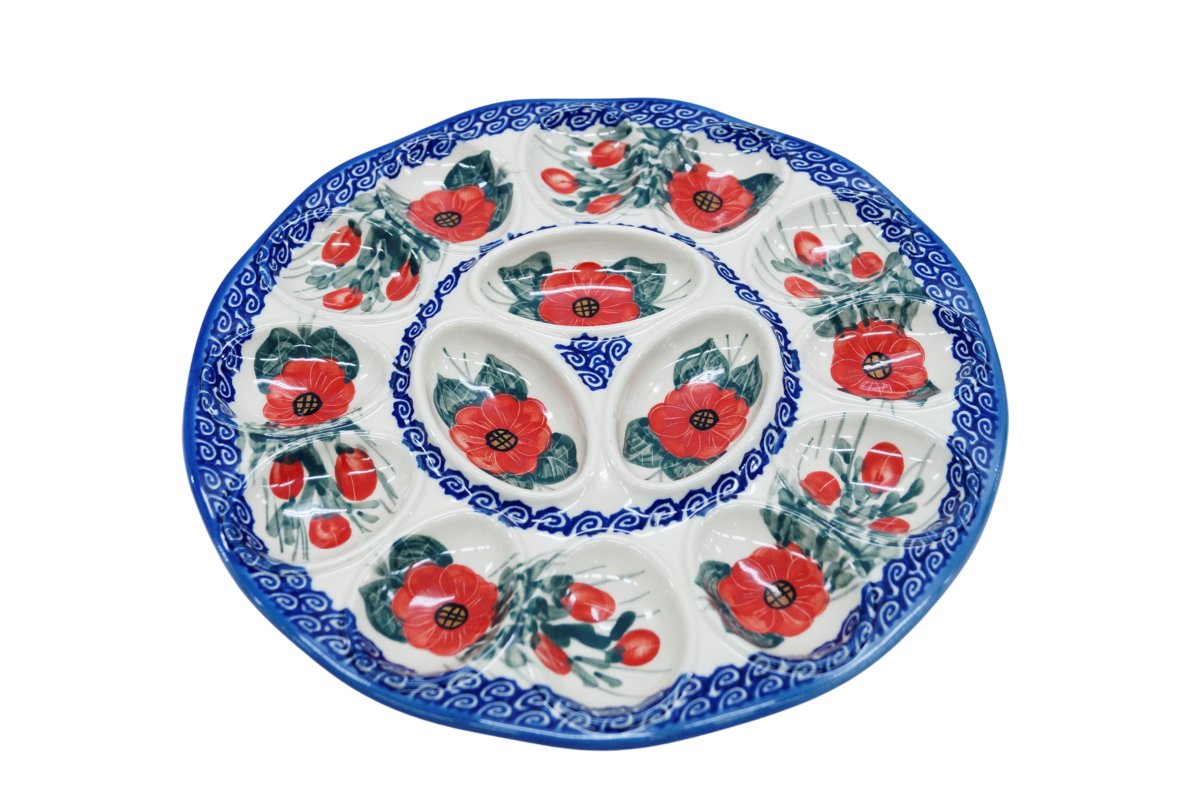 Ceramiczny talerz do jaj Ceramika Bolesławiec
