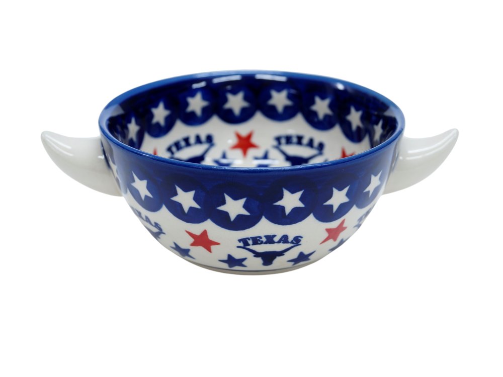 Ceramiczna miska z rogami 13 cm Ceramika Bolesławiec