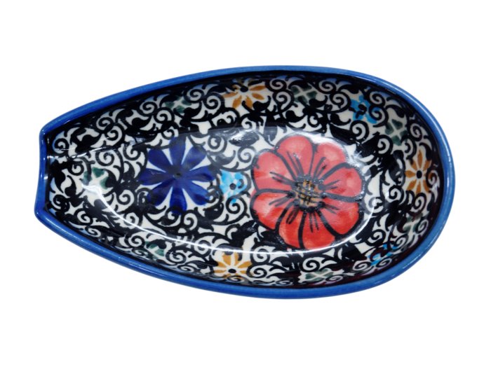Ceramiczna podstawka na łyżkę Ceramika Bolesławiec