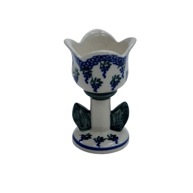 Ceramiczny świecznik tulipan Ceramika Bolesławiec