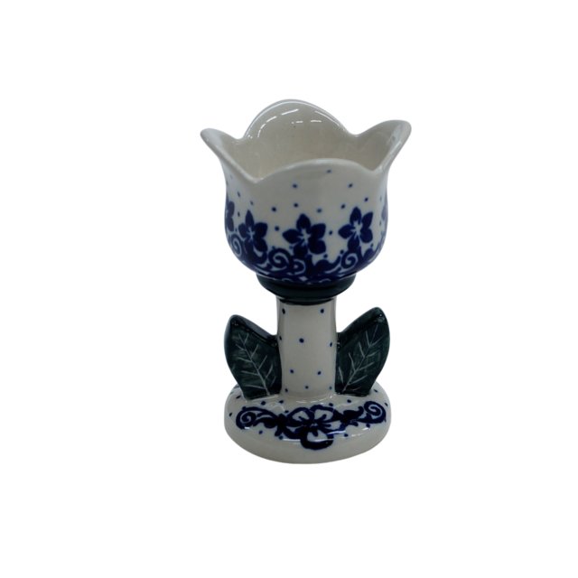 Ceramiczny świecznik tulipan Ceramika Bolesławiec
