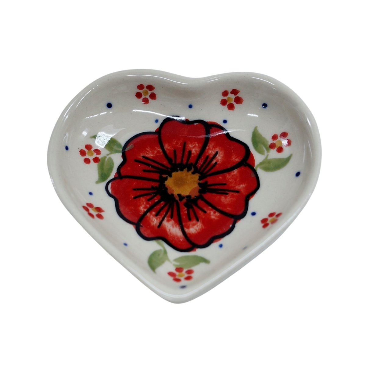 Ceramiczna podstawka serce Ceramika Bolesławiec