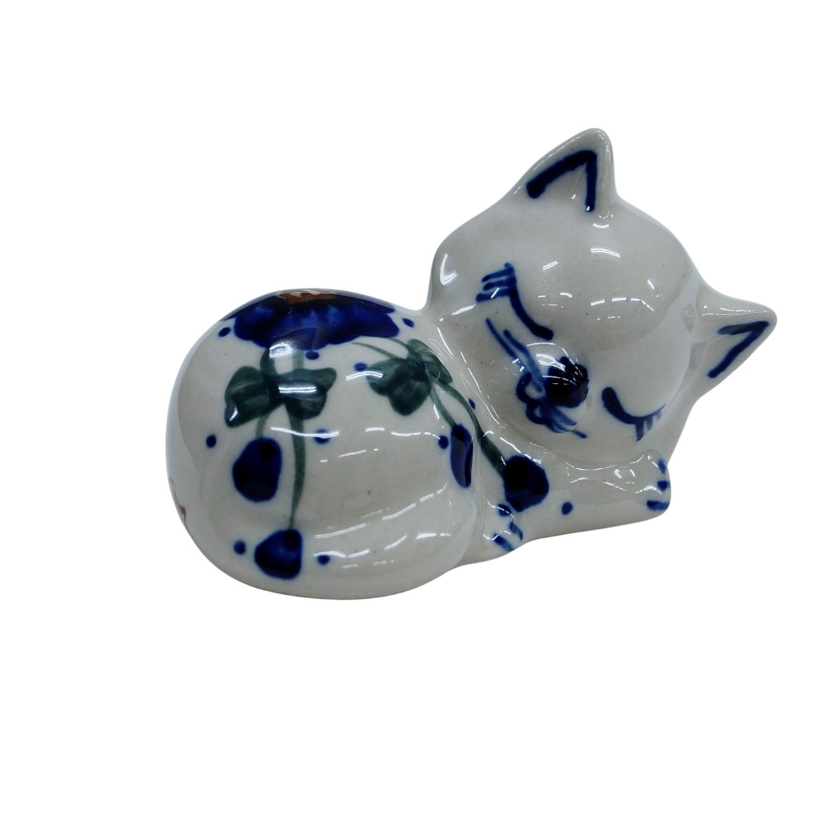 Ceramiczny kotek spioch Ceramika Bolesławiec