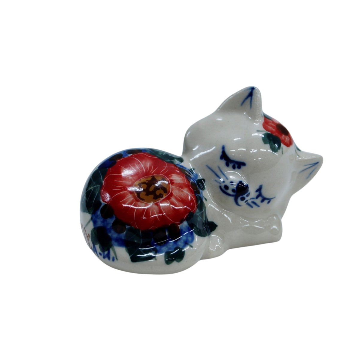 Ceramiczny kotek spioch Ceramika Bolesławiec