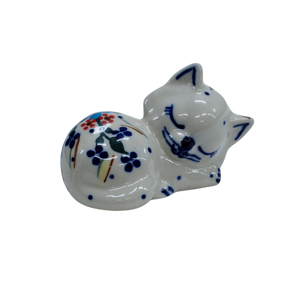 Ceramiczny kotek spioch Ceramika Bolesławiec
