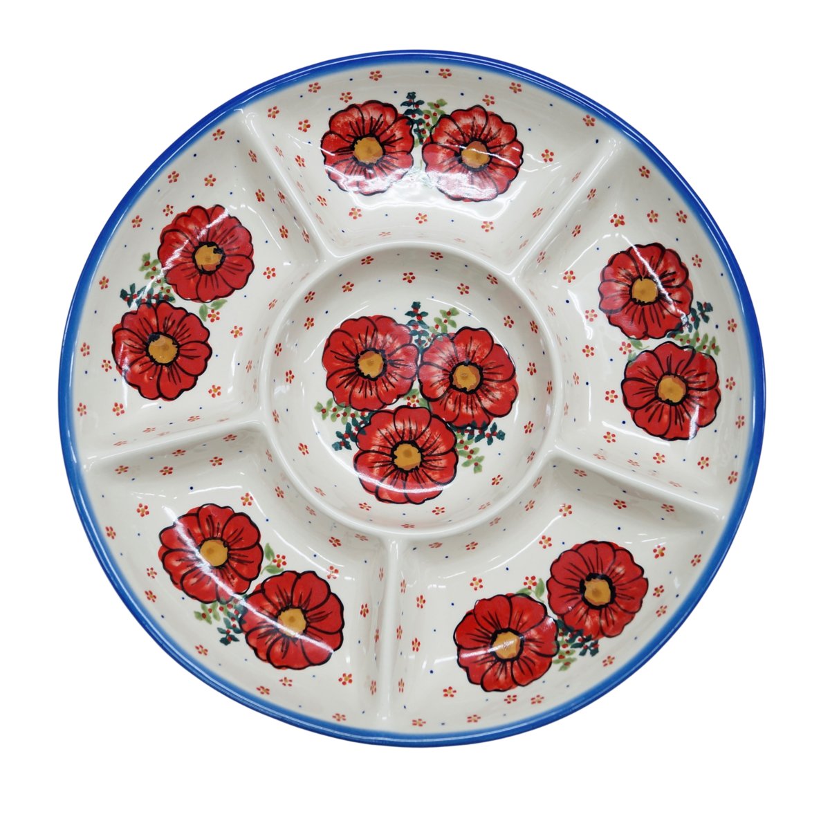 Ceramiczna półmisek dzielony Ceramika Bolesławiec