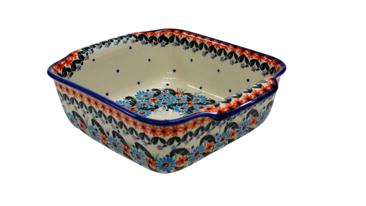 Ceramiczne naczynie kwadratowe małe Ceramika Bolesławiec