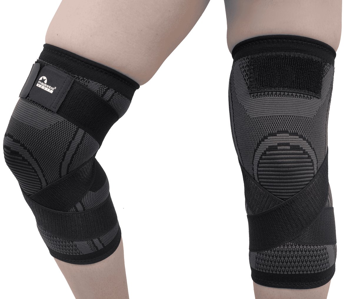 Ściągacz Na Kolano Majestic Sport Czarno-Szary R. Xl - 2 Szt