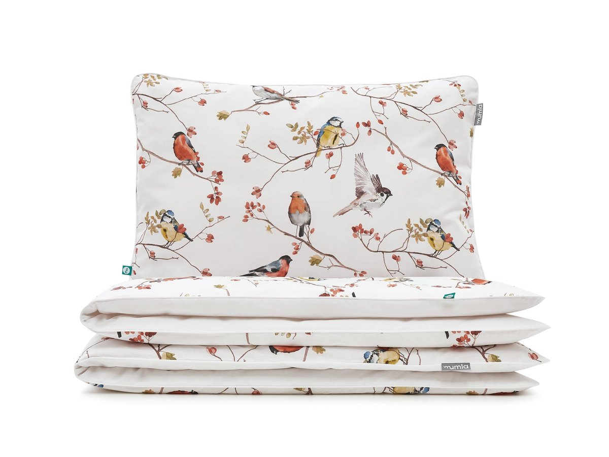 pościel ptaszki 200x200 cm + 2x 60x50 cm