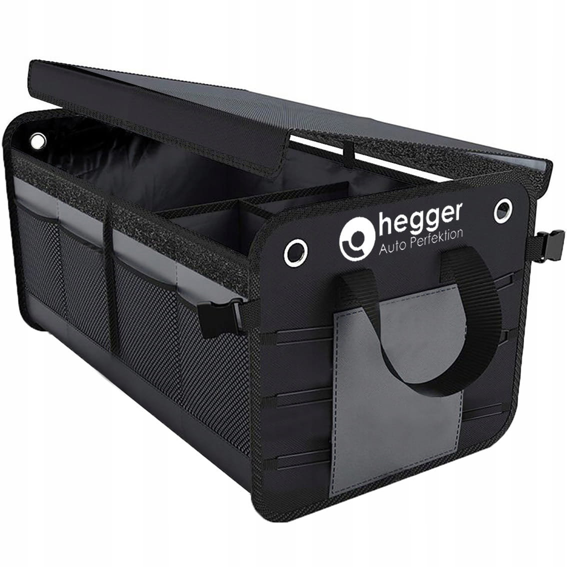 HEGGER HEGGER  sztywny organizer do bagażnika XXL z wiekiem i rzepami HEG-BAG-4