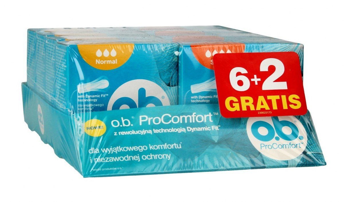 Johnson, O.B. Pro Comfort Ultimate, Komfortowe tampony Super(8) + Normal (8), 8 szt.