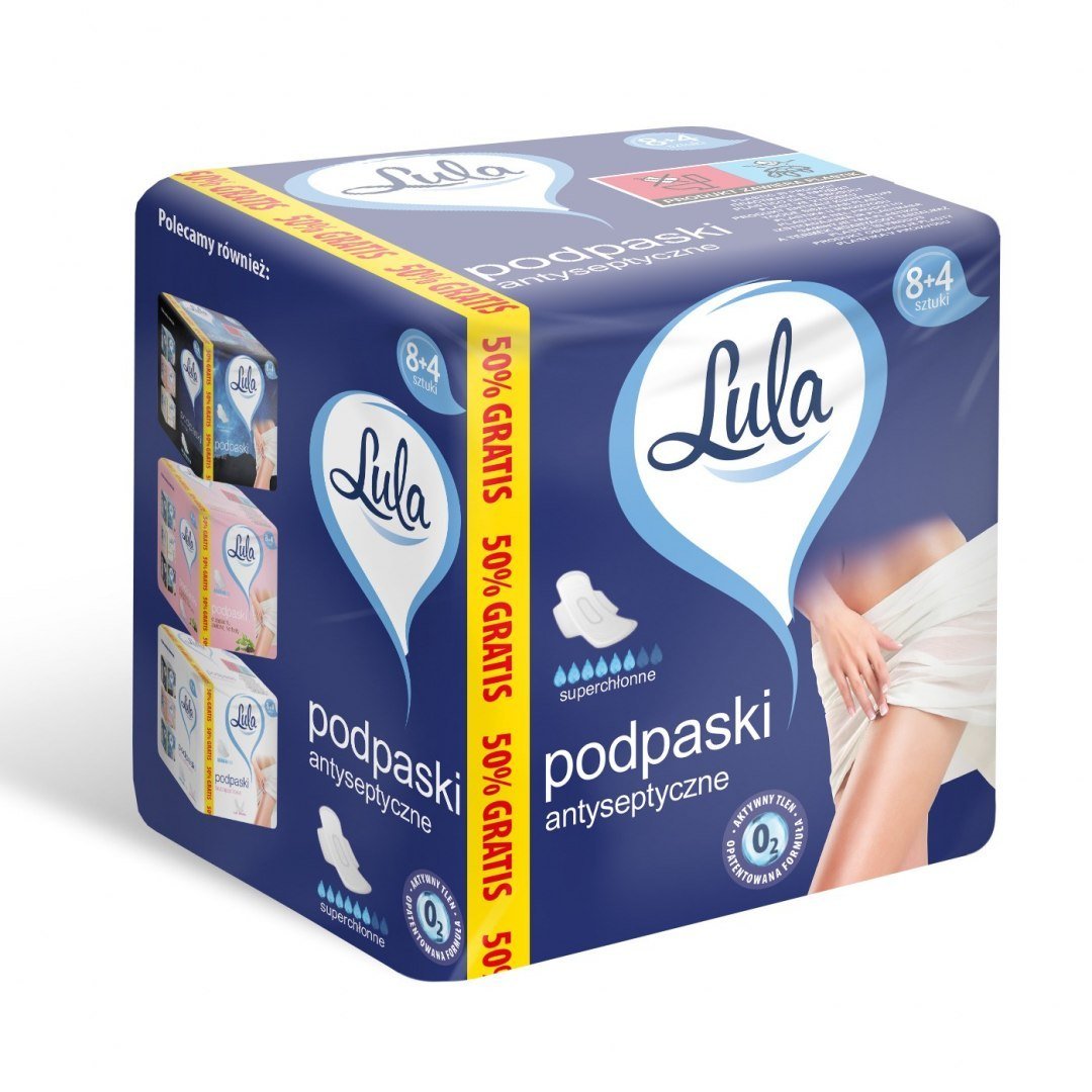 Lula Podpaski higieniczne antyseptyczne 12 sztuk