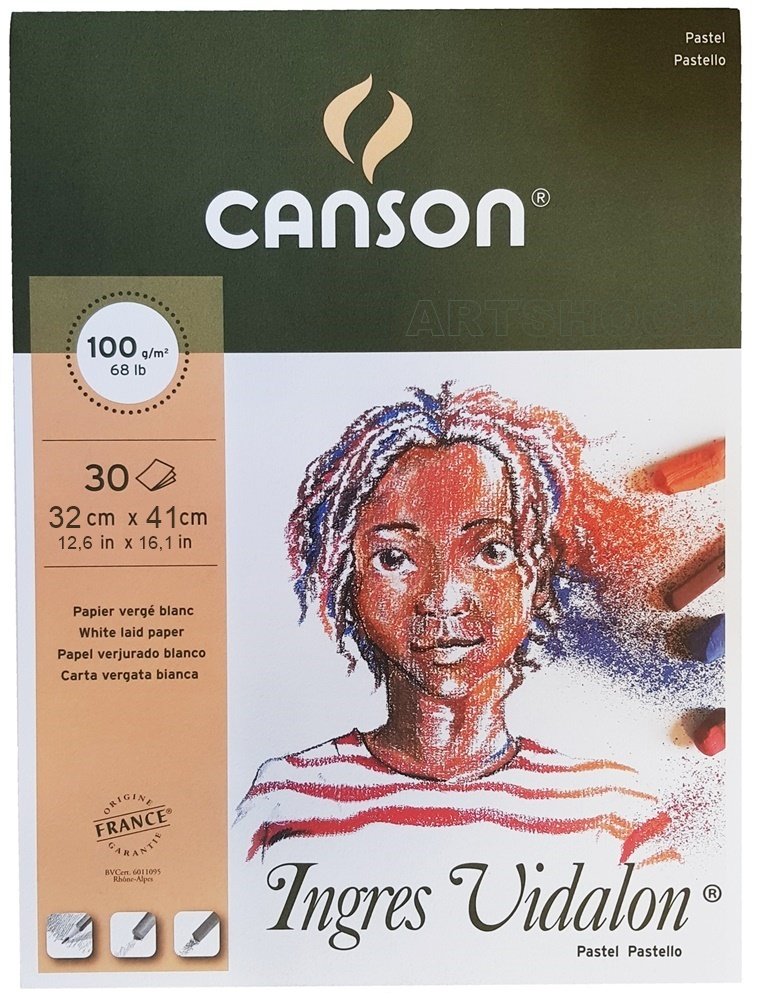 Canson Blok do pasteli ingres vidalon 32 x41100g 30 ark prążkowany