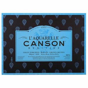 Canson Héritage blok akwarelowy klejony, 26 x 36 cm, 20 arkuszy, 300 g/m, grube ziarno 100720012