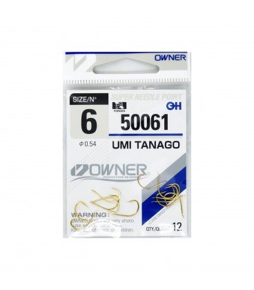 Owner Mocne kute haczyki 50061/6 - złoty 12 szt