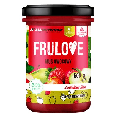 Allnutrition, mus owocowy Frulove jabłko i truskawka, 500 g
