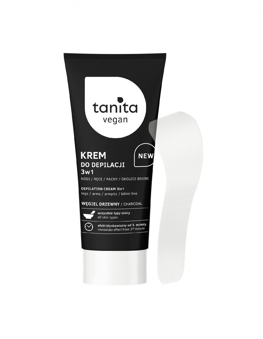 Tanita Vegan Tanita Vegan WĘGIEL DRZEWNY Krem do depilacji ciała 3w1 150 ml