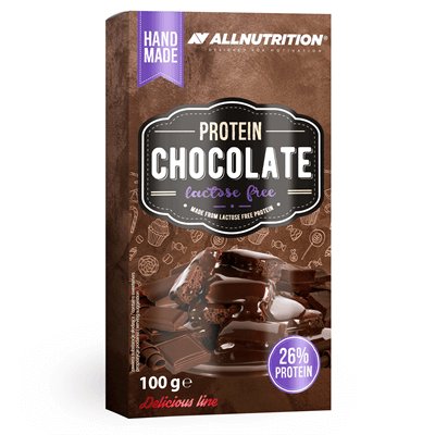 Allnutrition, czekolada mleczna proteinowa bez laktozy, 100 g
