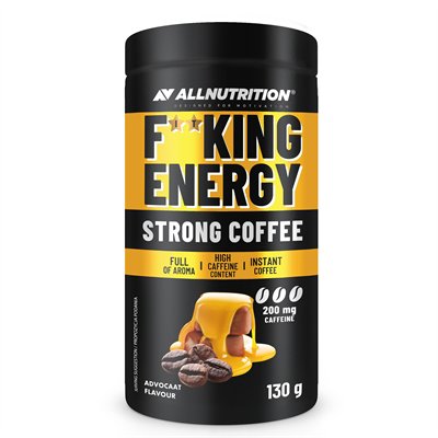 Фото - Інше спортивне харчування AllNutrition Fitking Energy Strong Coffee Advocat - kawa rozpuszczalna 130 