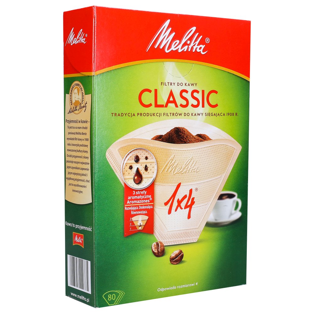 Melitta 1 X 4 Melitta filtr stały porcelanowy do kawy 1 X 4 do torebek filtracyjnych, rozmiar 1x4