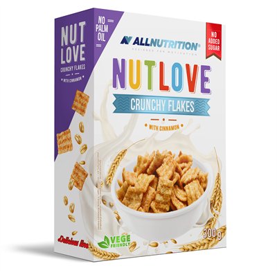 AllNutrition NUTLOVE Crunchy Flakes 300 g cynamon