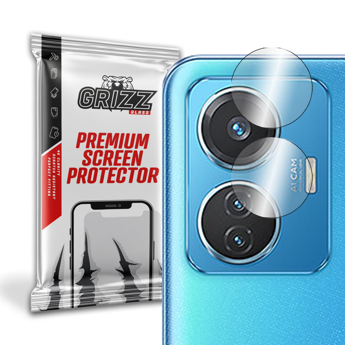 Grizzglass Hybridglass Camera Szkło Hybrydowe Na Obiektyw Do Vivo Iqoo Z6 44W