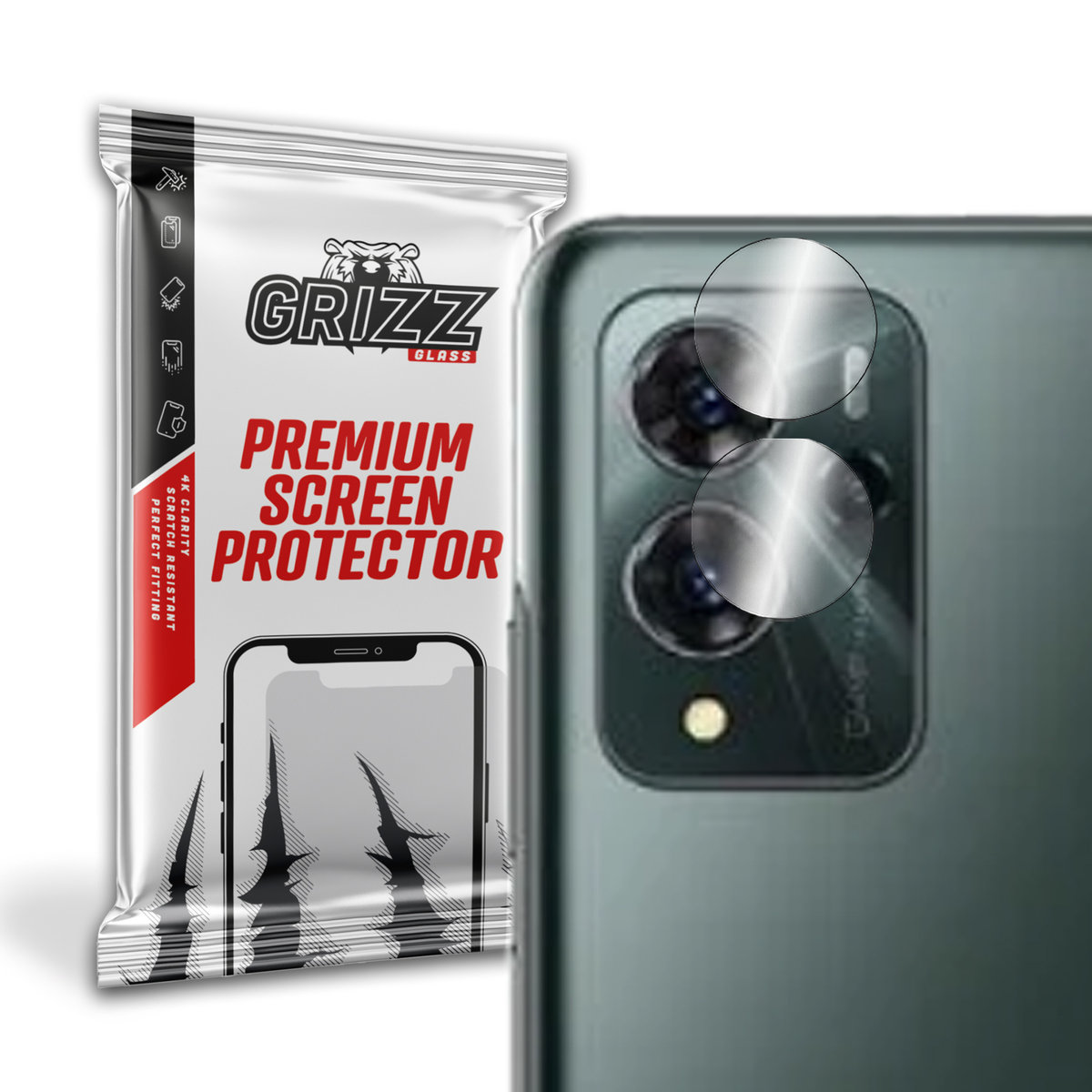 Grizzglass Hybridglass Camera Szkło Hybrydowe Na Obiektyw Do Zte Voyage 30 Pro+