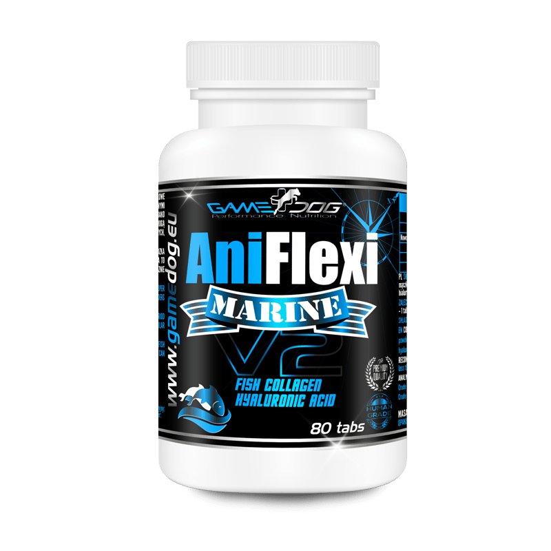 GAMEDOG ANIFLEXI MARINE 80 tabletek kwas hialuronowy kolagen nastawy dla psa