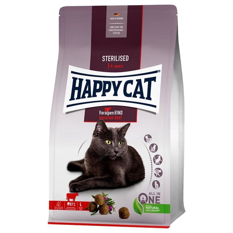 Happy Cat Sterilised Bavarian Beef 1.3Kg