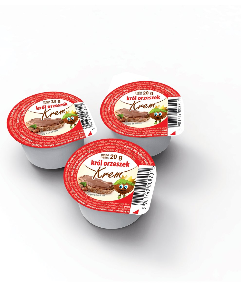 Krem Król Orzeszek - 13% orzechów laskowych  20 g x 60 szt.