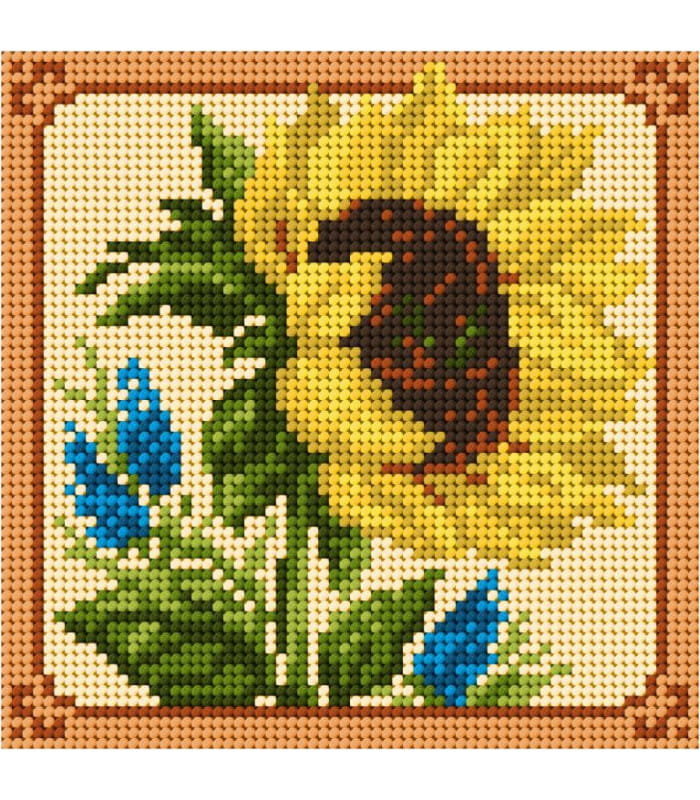 Kanwa z nadrukiem do haftu słonecznik (1014)