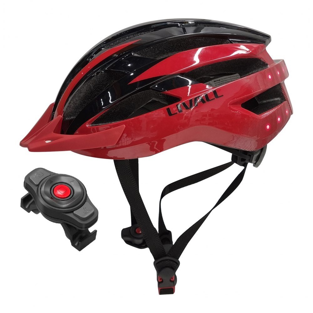 Kask Rowerowy Livall MT1 Neo Intercom/BT/LED/SOS Rozm.M Czerwony