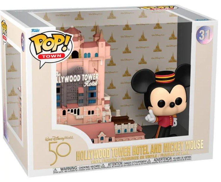 Funko POP! Town, figurka kolekcjonerska, Disney 50th, Hollywood Tower Hotel And Mickey Mouse, 31