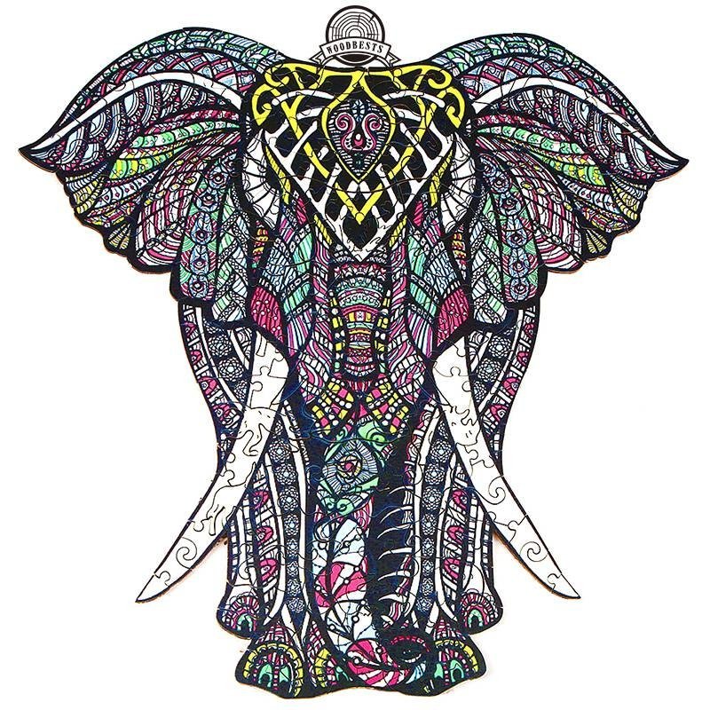 Drewniane Puzzle Antyczny Mamut A3