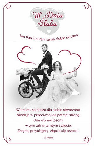 Kartka Na Ślub Dla Młodej Pary Sab37