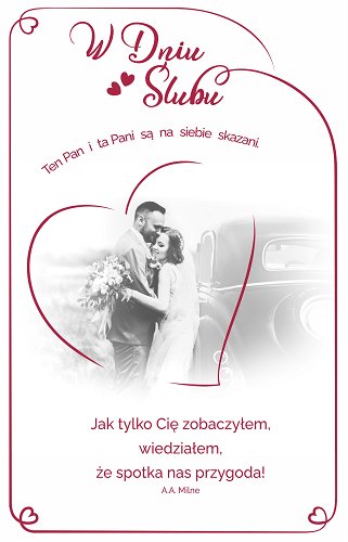 Kartka Na Ślub Romantyczna Sab40