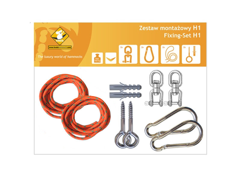 Zestaw montażowy H1 do hamaków, pomarańczowy koala/zh1_16