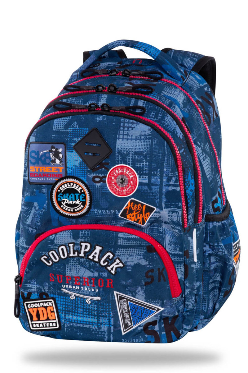 CoolPack Plecak szkolny Bentley 30L, Badges Blue