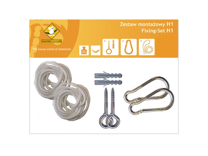 Zestaw montażowy H1_1 do hamaków, biały koala/zh1_1_16