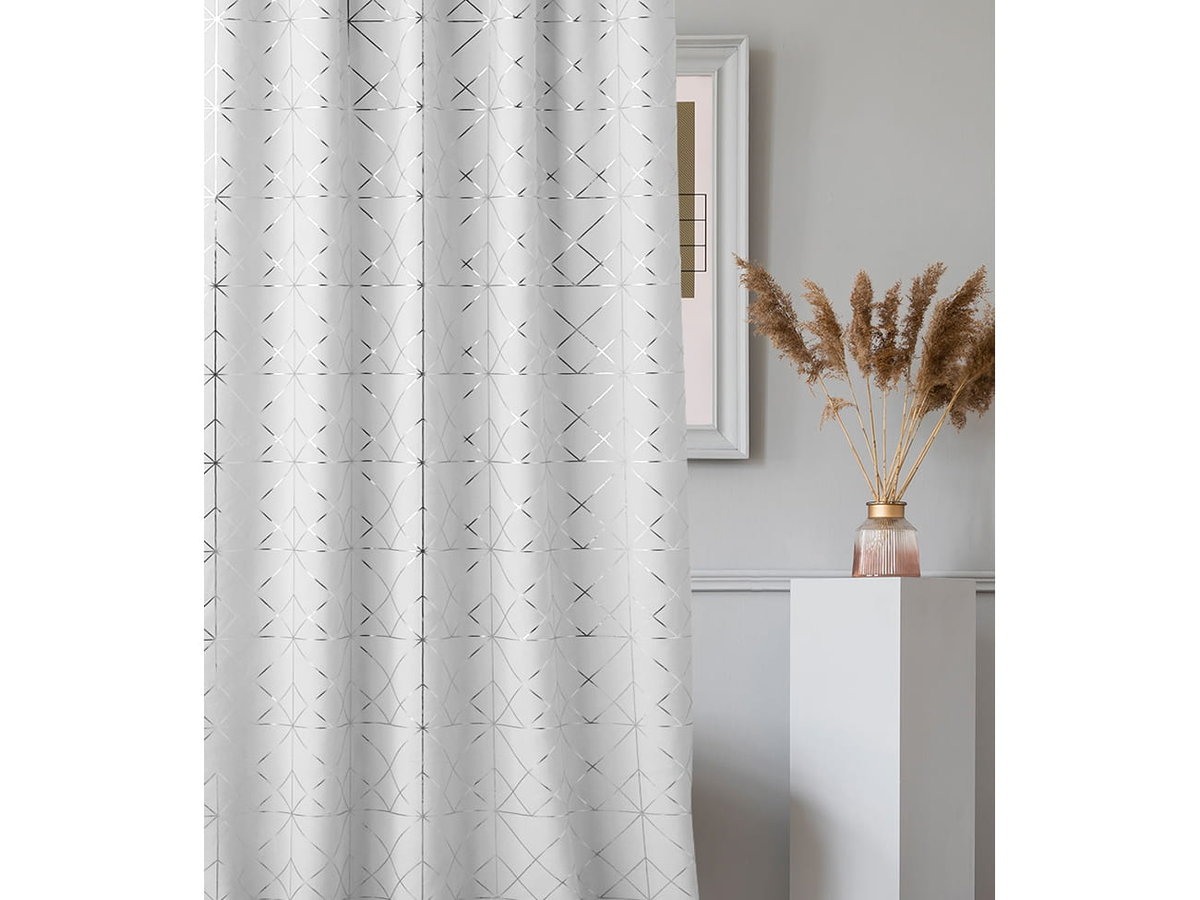Room99 ZASŁONA GLAMMY - Biała 140x280 Taśma 5908224003386