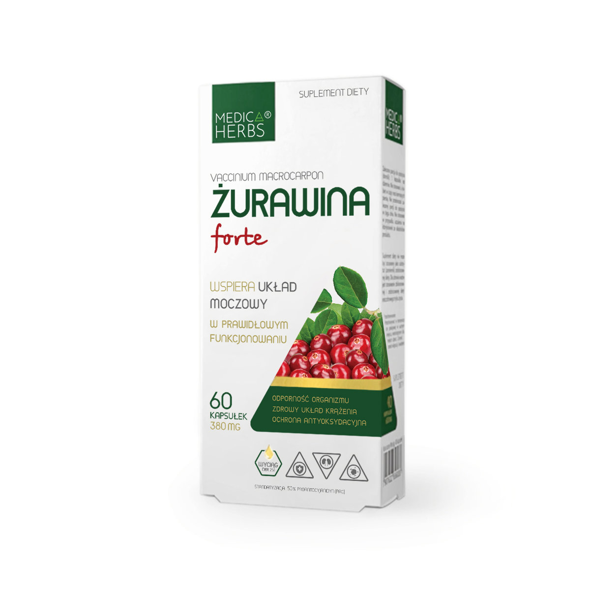 Żurawina Forte 380 mg 60 kapsułek MEDICA HERBS