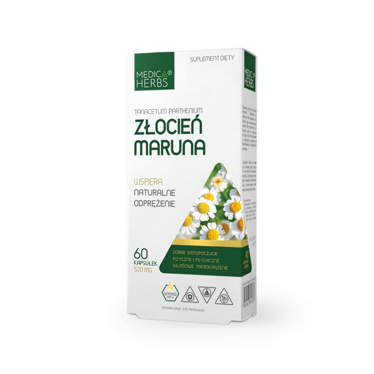 Złocień Maruna 520 mg 60 kapsułek MEDICA HERBS