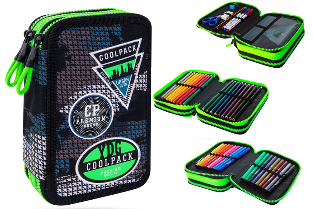 CoolPack Piórnik Potrójny Z Wyposażeniem Jumper 3 Grey