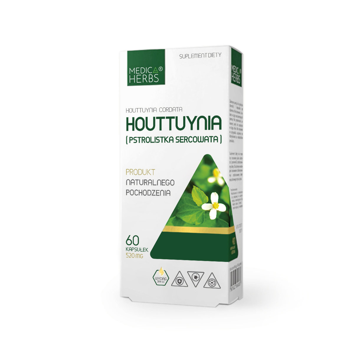 MEDICA HERBS Houttuynia (Pstrolistka Sercowata) 60 Kapsułek